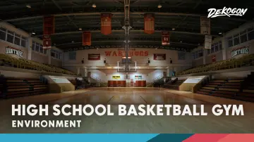 High School Basketball Gym - (Day/Night/Afternoon/Midnight Lighting)