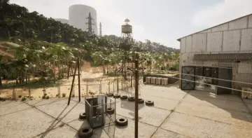 Hangar warehouse in the tropics