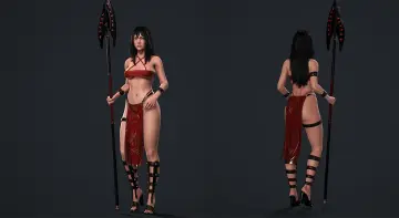 Amazon Female Warrior, Native Knight Realistic Girl MMORPG Stylized Character