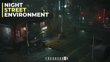 Cyberpunk Night Street ( Cyberpunk Town, Cyberpunk Props , Night City )