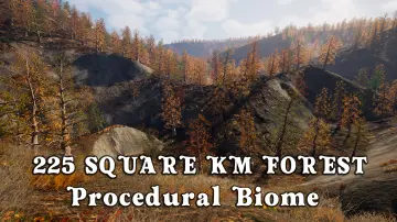 225 Square Km Procedural Forest