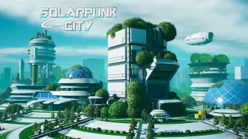 Stylized Solarpunk City ( Stylized Solar City Solarpunk City Solar 3D Stylised )