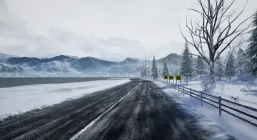 "Racing Track" Winter Landscape