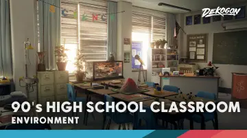 High school Science Lab Classroom - 90's themed (Day/Night Lighting)