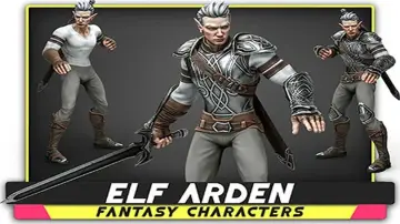 Elf Arden - Stylized Medieval Elven Warrior - Animated RPG Character Hero - #56