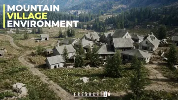 Mountain Village Environment (Village,  Modular Village Houses, Village Props)