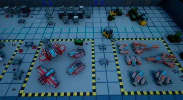 Spaceships, props and modular environment tiles (sci-fi, low poly, voxel)