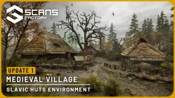 Medieval Village - Slavic Huts environment