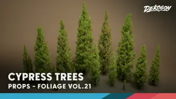 Foliage VOL.21 - Cypress Trees ( Low Poly)
