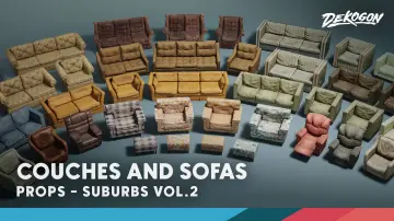 Suburbs VOL.2 - Couches and Sofas (Nanite and Low Poly)