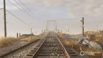 Coastal Wetland & Railroad Bridge