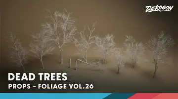 Foliage VOL.26 - Dead Birch Trees (Nanite + Low Poly)
