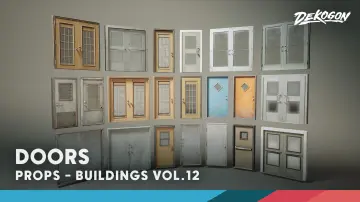 Buildings VOL.12 - Town Doors (Nanite & Low Poly)