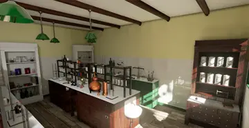 Old Style Pharmacist Laboratory