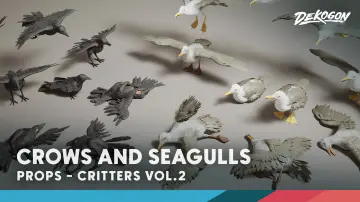 Critters VOL.2 - Crows & Seagulls (Nanite and Low Poly w/Particle)