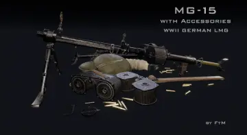 MG-15 with Accessories (WWII German LMG)