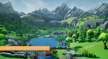 Lowpoly Style Woodlands Pack