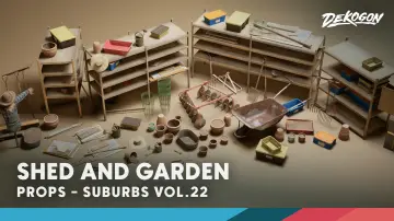 Suburbs VOL.22 - Shed & Garden (Nanite and Low Poly)