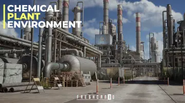 Chemical Plant & Refinery Environment ( Refinery, Factory, Factory Building )