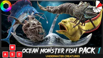 Ocean Monster Fish Pack - Part 1 - Fish low poly model - #0