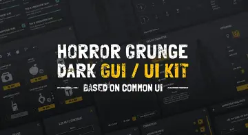 Grunge / Military / Horror Dark GUI / UI KIT (CommonUI) + psd/ai source files