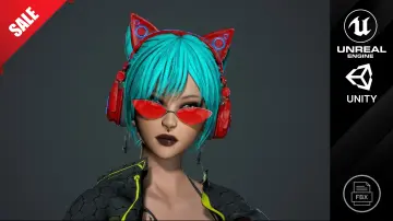 Cyberpunk Sniper Girl
