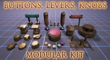 Buttons, Levers, Knobs - A customizable puzzles asset-pack