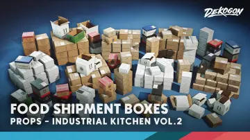 Kitchen/Restaurant Props VOL.2 - Food Shipment Boxes