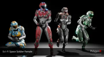 Sci Fi Space Soldier Female