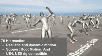 Hit Reaction Animation Pack - UE4/UE5 Mannequin