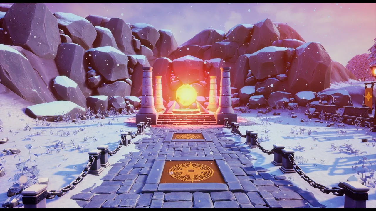 Stylized Snowy Landscape
