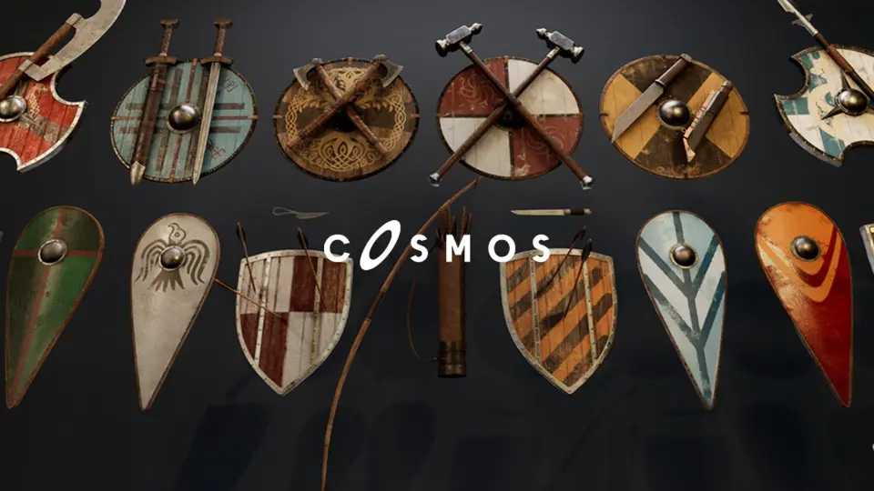 Medieval / Viking Weapons and Shields Set ( Medieval Viking Weapons Shield Old )