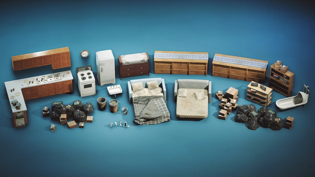 Abandoned Post Apoc Apartment Props