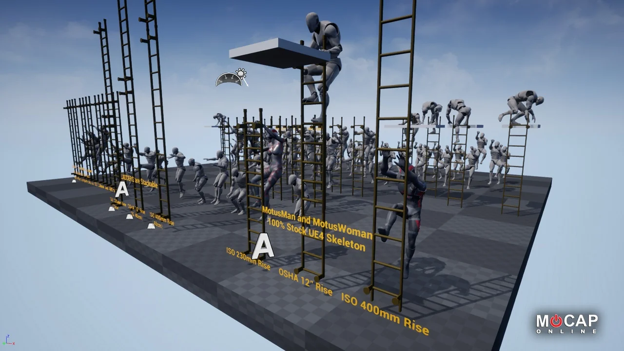 Climbing Ladder Pro - MoCap Animation Pack