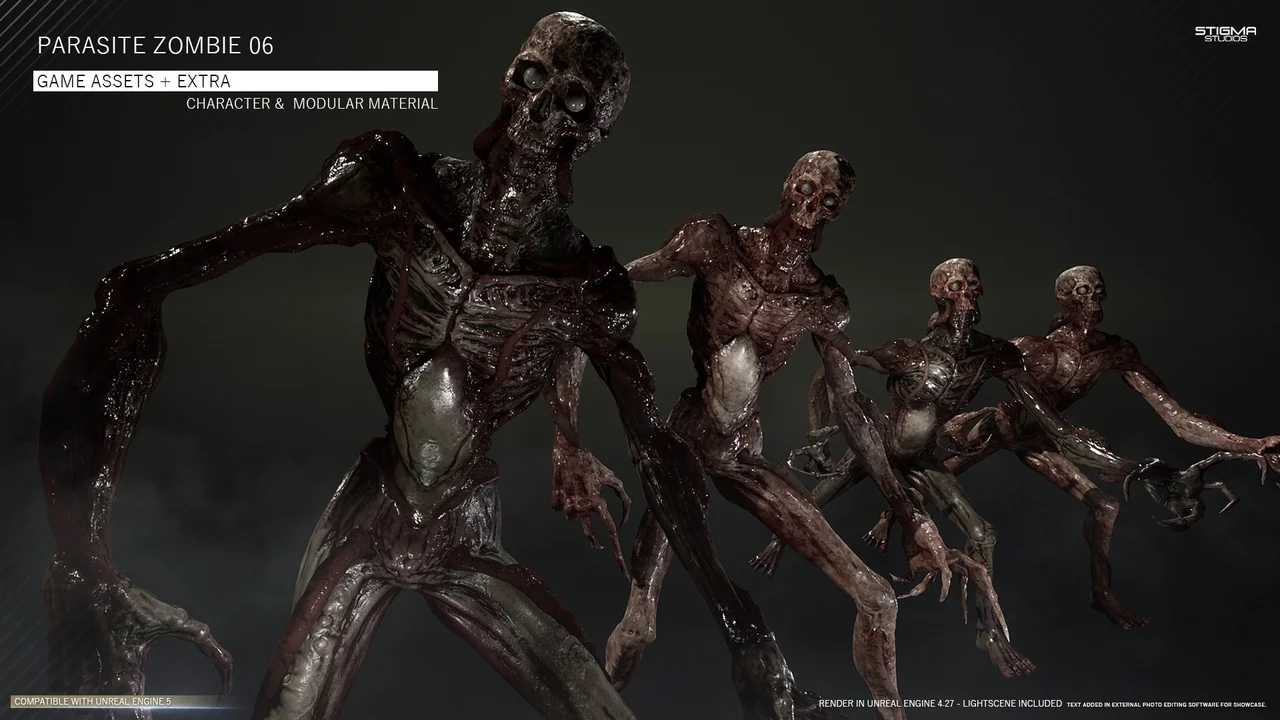 Parasite Zombie 06 - Game Assets + Extra