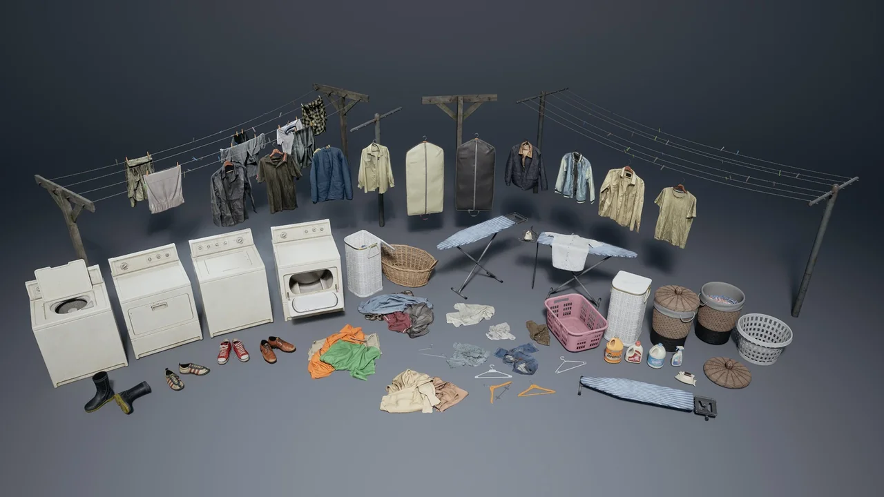 Laundry VOL.2 - Home Laundry (Nanite and Low Poly)