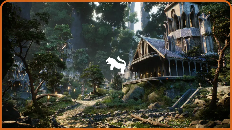 Elvish / Elven City in Forest Environment Megapack