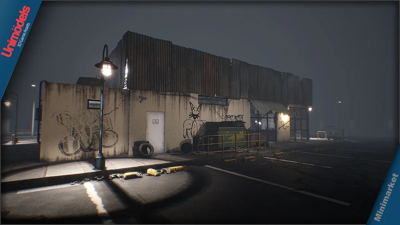 Old minimarket complete environment