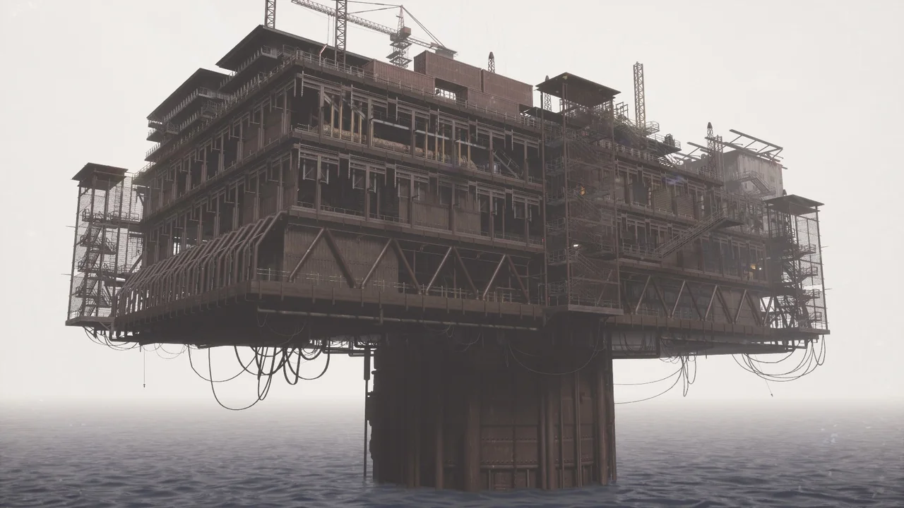 Abandoned Sea Platform – Post-Apocalyptic Offshore Environment Pack