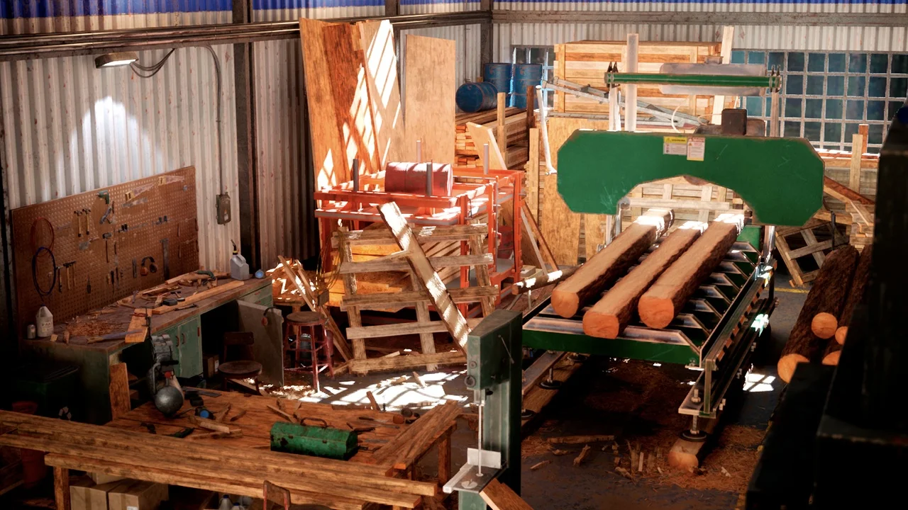 Woodworking Workshop Environment / Woodworking Craftman Craft Interior Carpenter