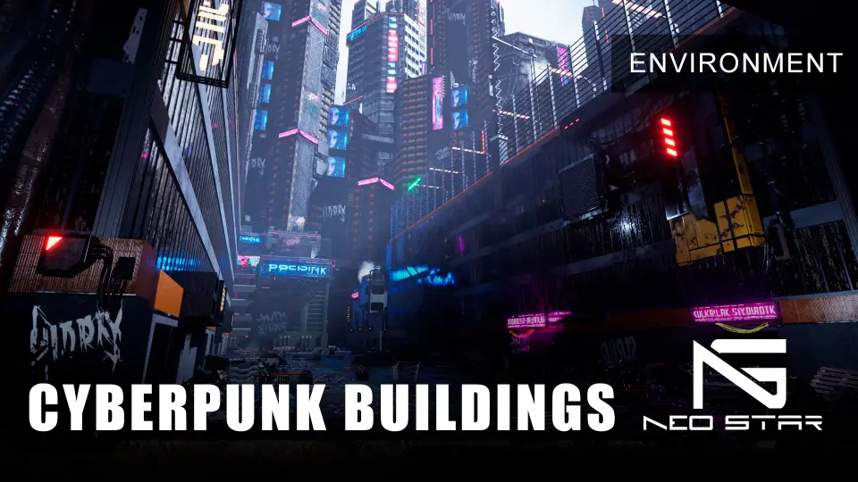 Cyberpunk Buildings Pack
