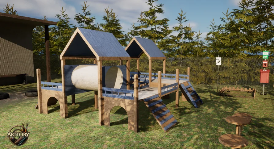 Canine playground, Loot place