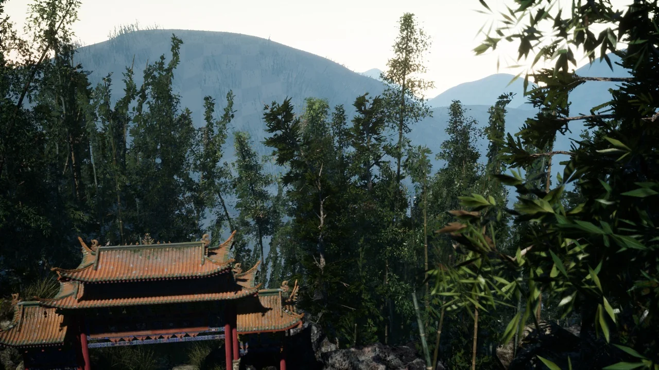 Oriental ancient pictures,temple/Archway/Mountain gate