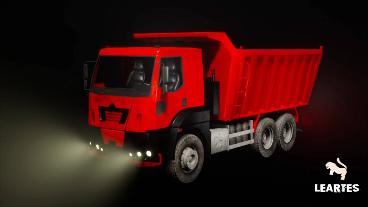 Driveable / Animated Construction Truck 02 (Driveable Construction Truck Truckk)