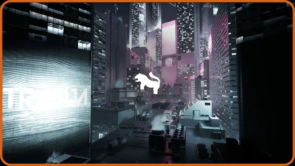 Futuristic Rooftop City Environment ( Futuristic Rooftop City Cyberpunk City )