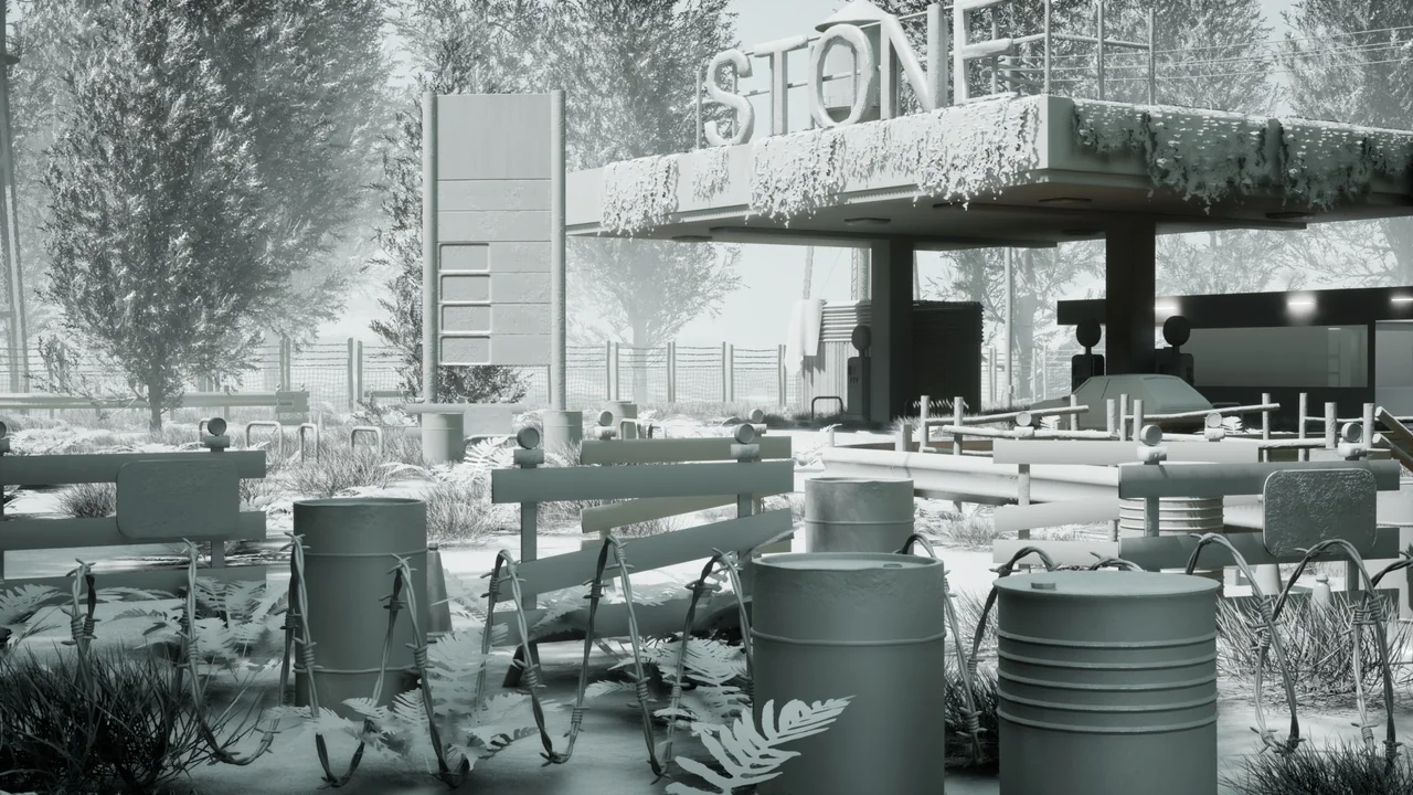 Abandoned Gas Station - Post Apocalyptic