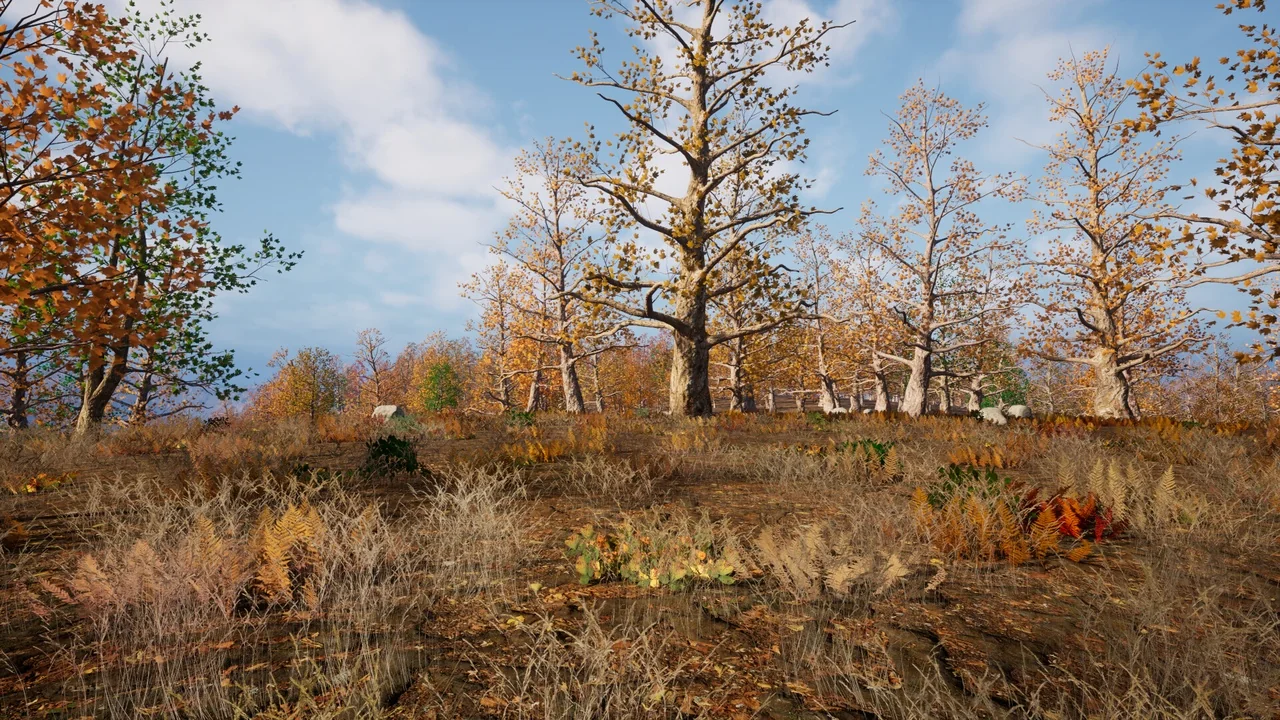 225 Square Km Procedural Forest
