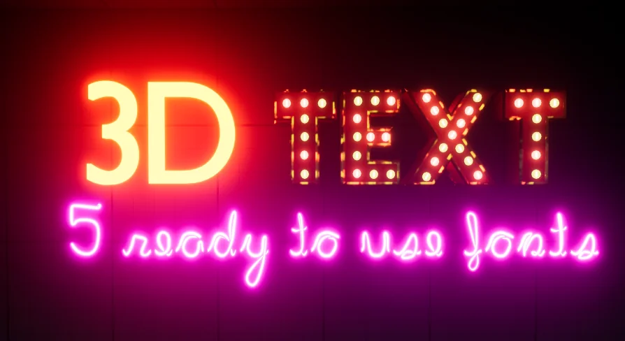 3D Text Generator - Diegetic Design - Custom Fonts