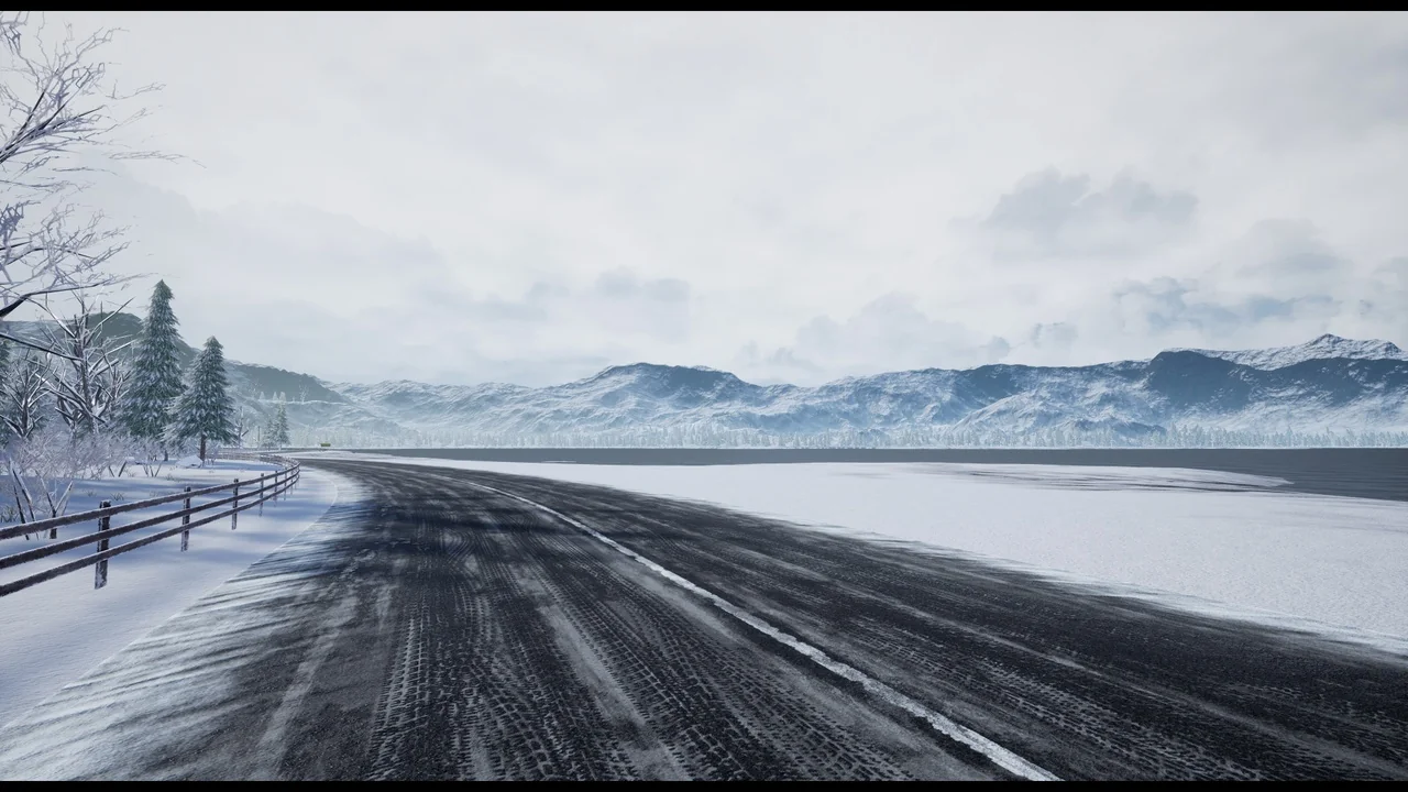 "Racing Track" Winter Landscape