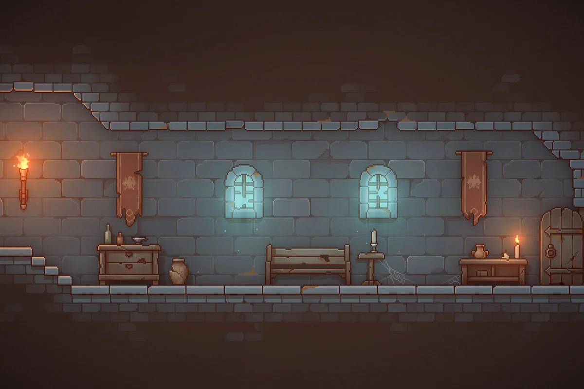 Pixel Art Platformer - Dungeon